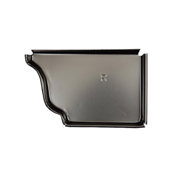 Amerimax Home Products Amerimax 5 in. H X 0.25 in. W X 3.25 in. L Black Aluminum K Gutter End Cap 2500635 - main